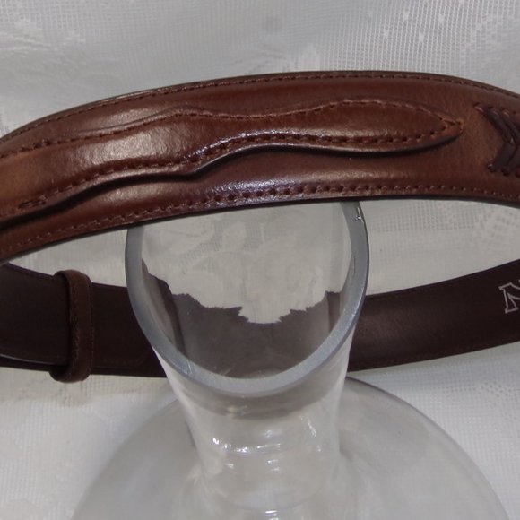 Nocona Western Mens Belt Leather Top Hand Ranger Brown N2476802 SIZE 28 - Picture 10 of 16